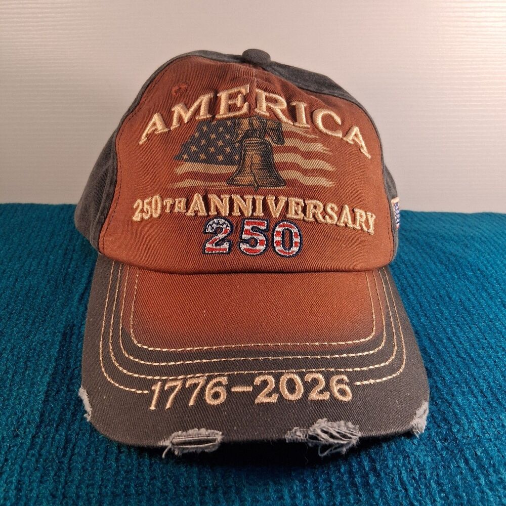 United States 250th Anniversary Adjustable Cap Embroidered Patriotic America USA